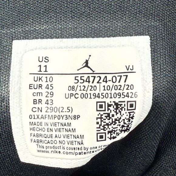 Nike Air Jordan 1 Mid Hyper Royal Tumbled Leather sneaker shoes men’s 11 - Picture 8 of 10